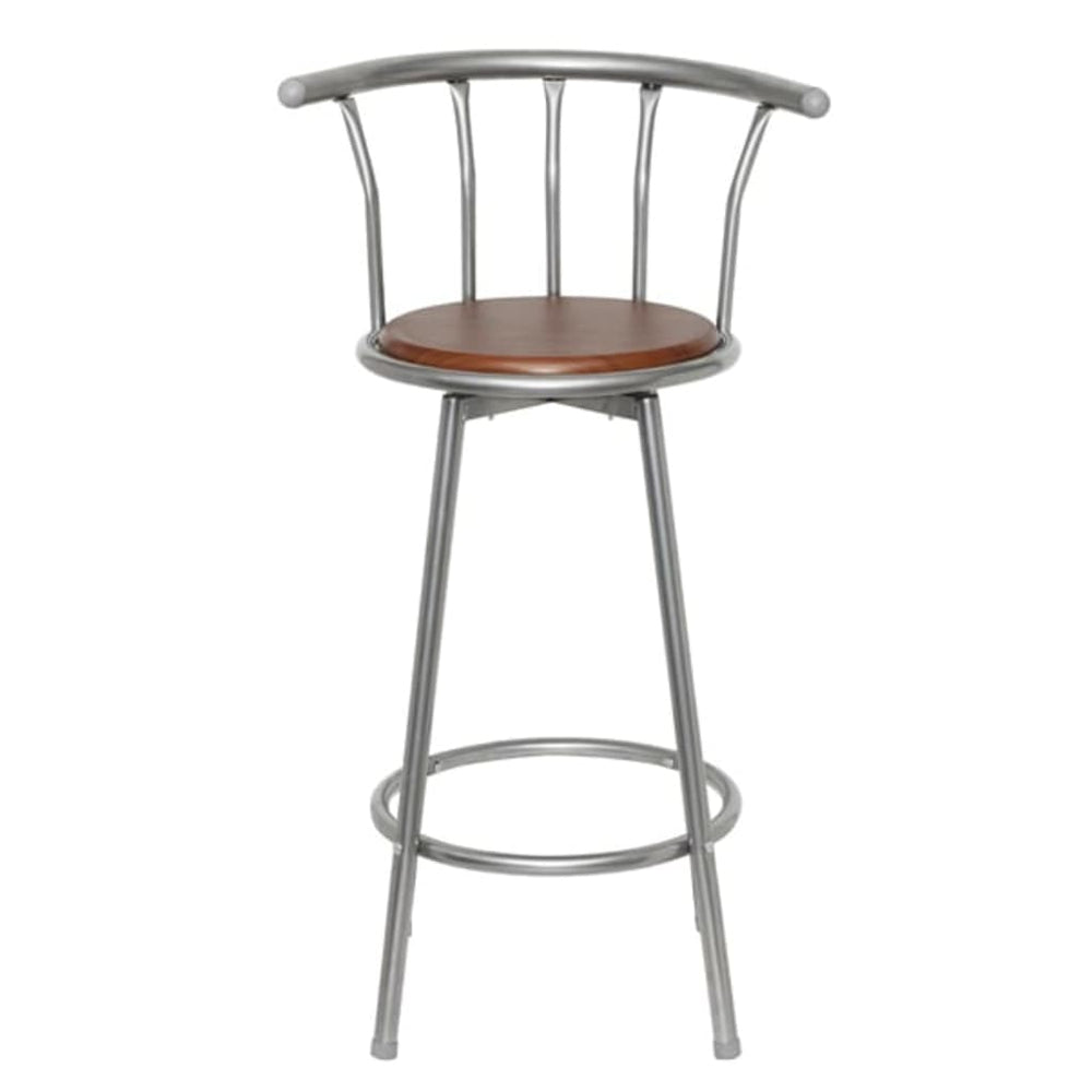 Barhocker Set Braun Stahl - 2 Stück