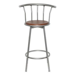 Barhocker Set Braun Stahl - 2 Stück
