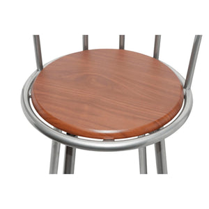 Barhocker Set Braun Stahl - 2 Stück
