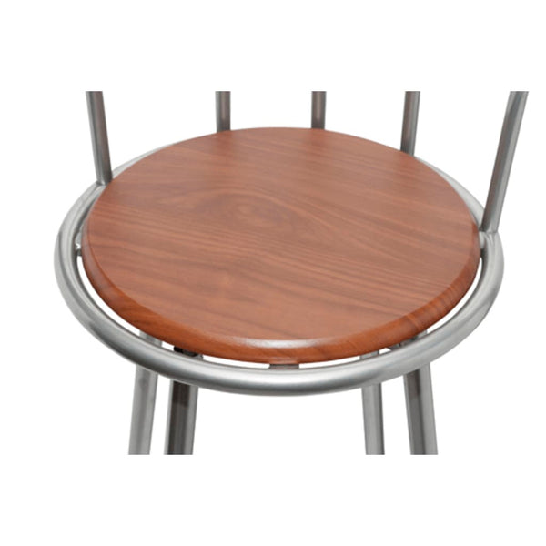 Barhocker Set Braun Stahl - 2 Stück