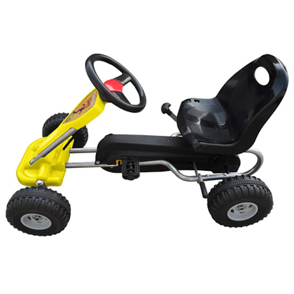 vidaXL Pedal Go-Kart Yellow