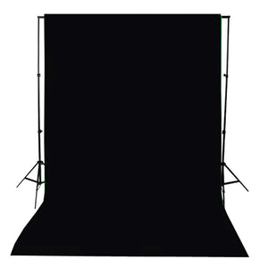 Fotohintergrund ohne Ständer Baumwolle Schwarz 300x300 cm