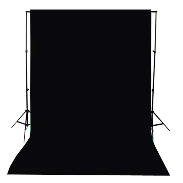 Fotohintergrund ohne Ständer Baumwolle Schwarz 300x300 cm