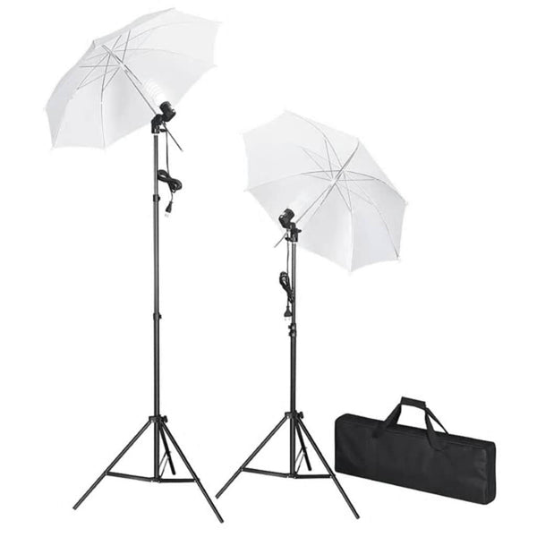 Kit d'éclairage de studio avec trépieds et parapluies