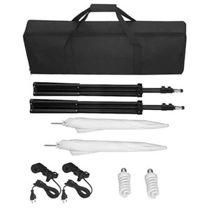 Kit d'éclairage de studio avec trépieds et parapluies