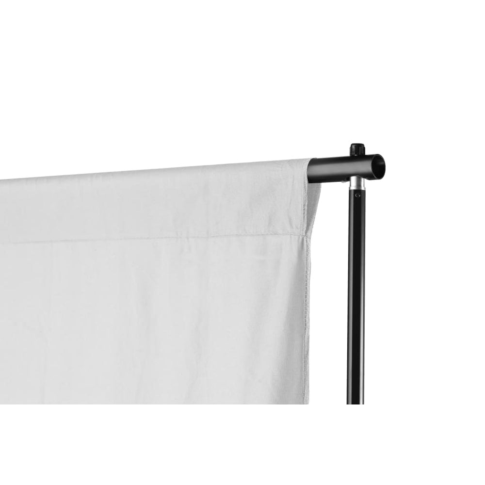 Teleskopischer Hintergrund-System + Weißer Hintergrund 3 x 5 m
