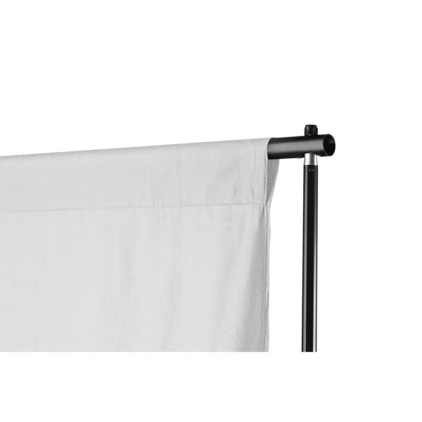 Teleskopischer Hintergrund-System + Weißer Hintergrund 3 x 5 m