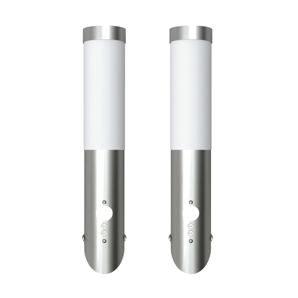 Gartenleuchten 2 Wandlampen mit Bewegungsmelder