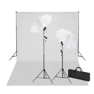vidaXL Kit studio photo avec fond blanc 600x300 cm et lumières