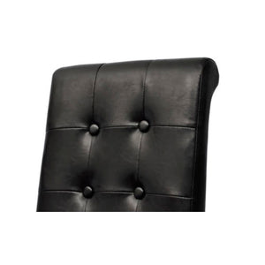 Esszimmerstühle 2er Set Schwarz Kunstleder