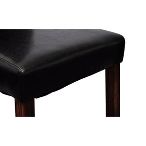 Esszimmerstühle 2er Set Schwarz Kunstleder