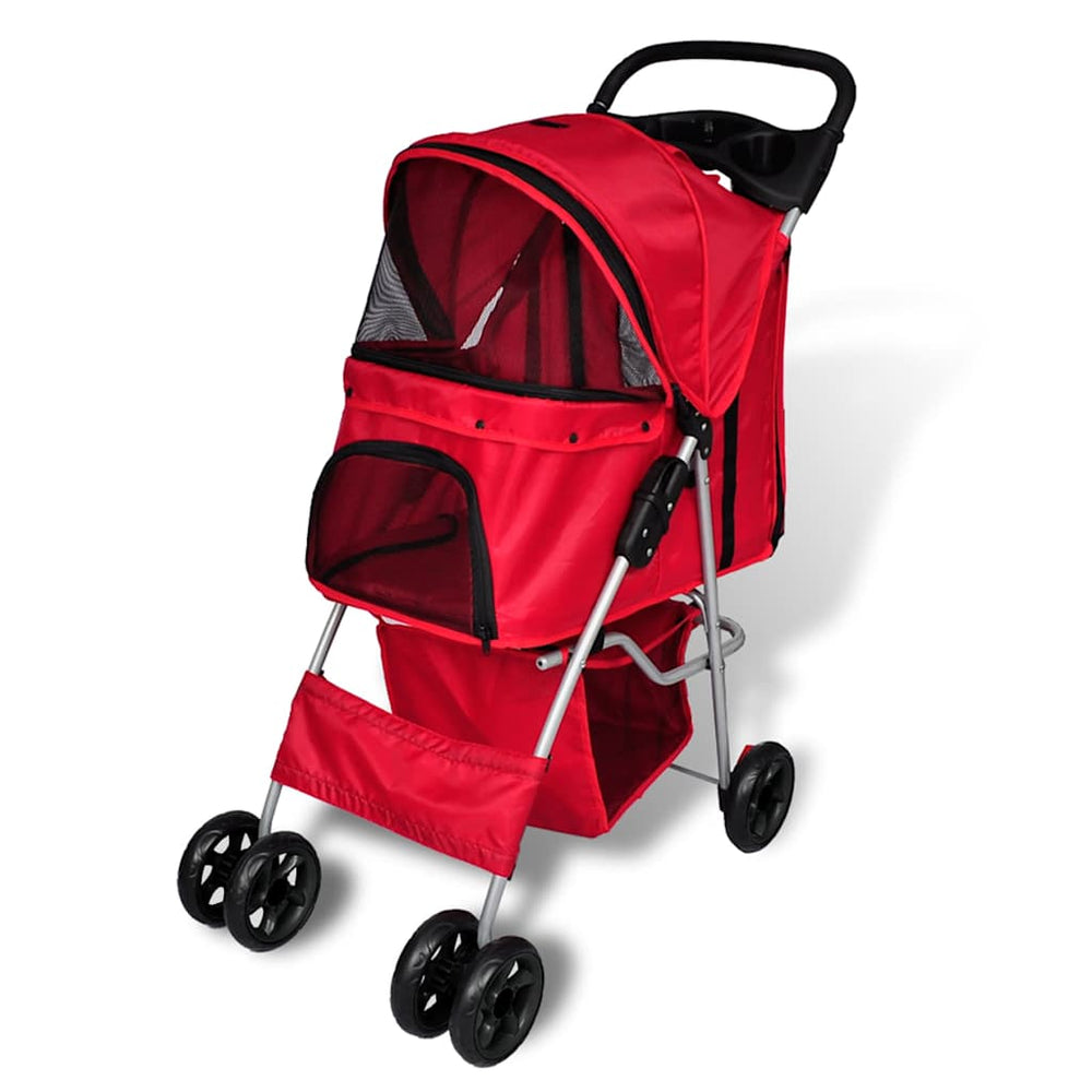Hundewagen Hundebuggy Rot