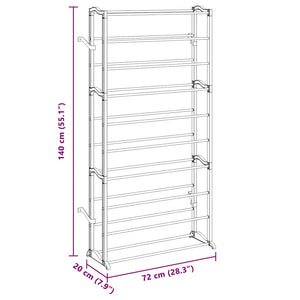 Schuhregal für 40 Paar Schuhe Schuhschrank 140cm