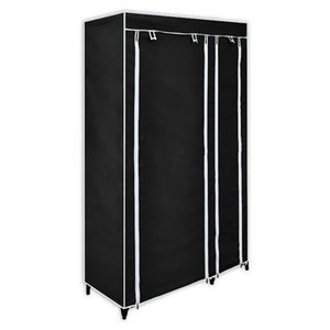 Faltbarer Stoffschrank Schwarz 110x45x175cm