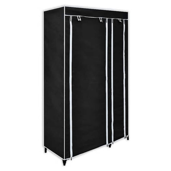Faltbarer Stoffschrank Schwarz 110x45x175cm