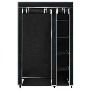 Faltbarer Stoffschrank Schwarz 110x45x175cm
