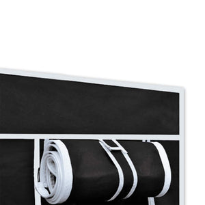 Faltbarer Stoffschrank Schwarz 110x45x175cm