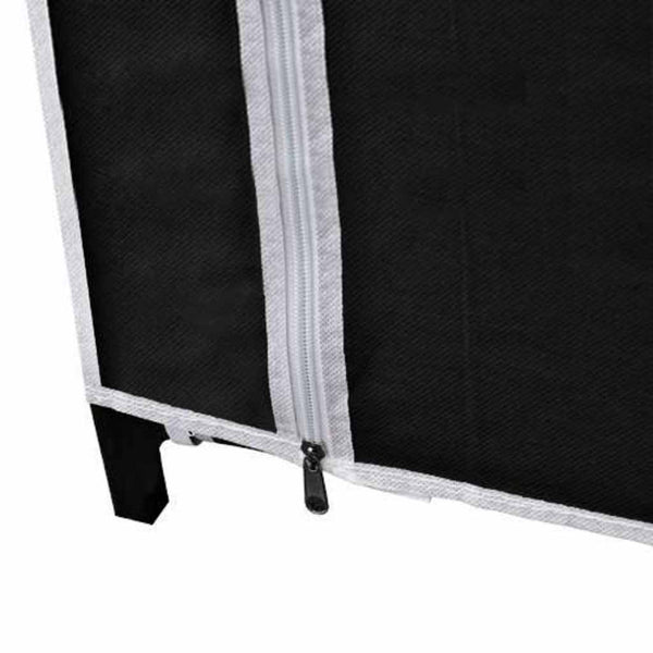 Faltbarer Stoffschrank Schwarz 110x45x175cm