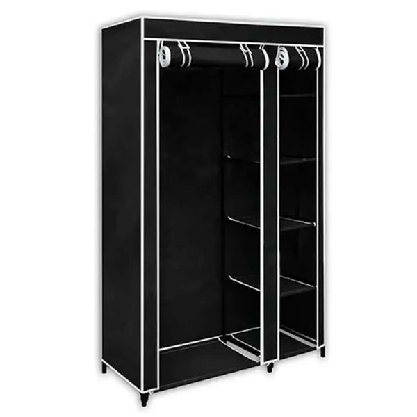 Stoffschrank Schwarz, 2er-Set