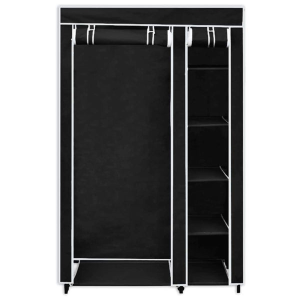 Stoffschrank Schwarz, 2er-Set