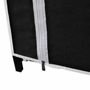 Stoffschrank Schwarz, 2er-Set