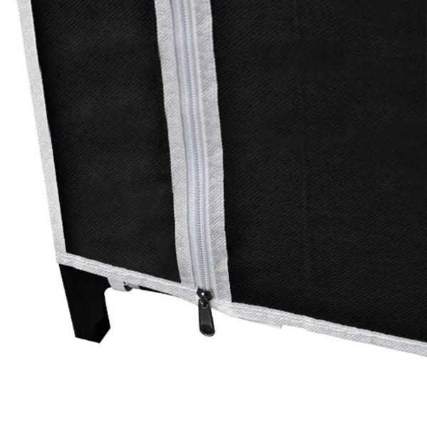Stoffschrank Schwarz, 2er-Set