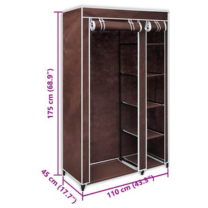 Stoffschrank Braun 2er Set