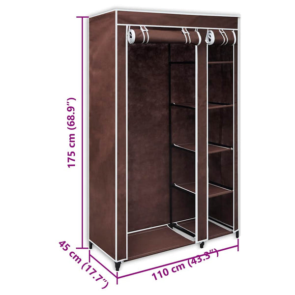 Stoffschrank Braun 2er Set