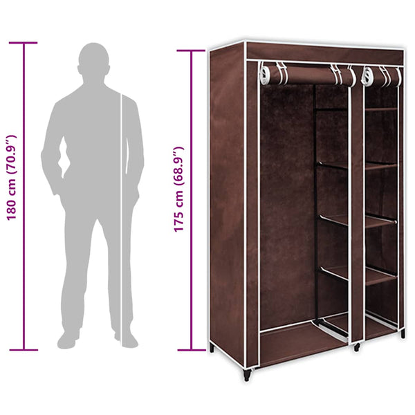 Stoffschrank Braun 2er Set