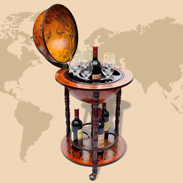 Globusbar mit Flaschenregal
