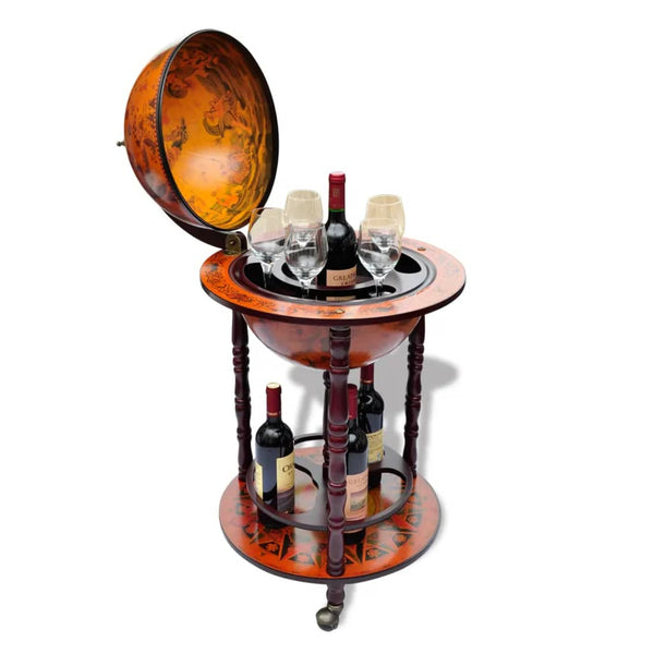 Globusbar mit Flaschenregal