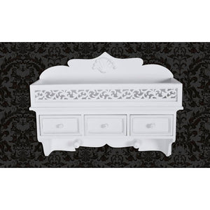 Wandgarderobe mit Schubladen & Kleiderhaken