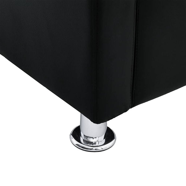 Fauteuil cubique vidaXL Similicuir noir