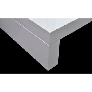 vidaXL Table basse avec plateau en verre Blanc