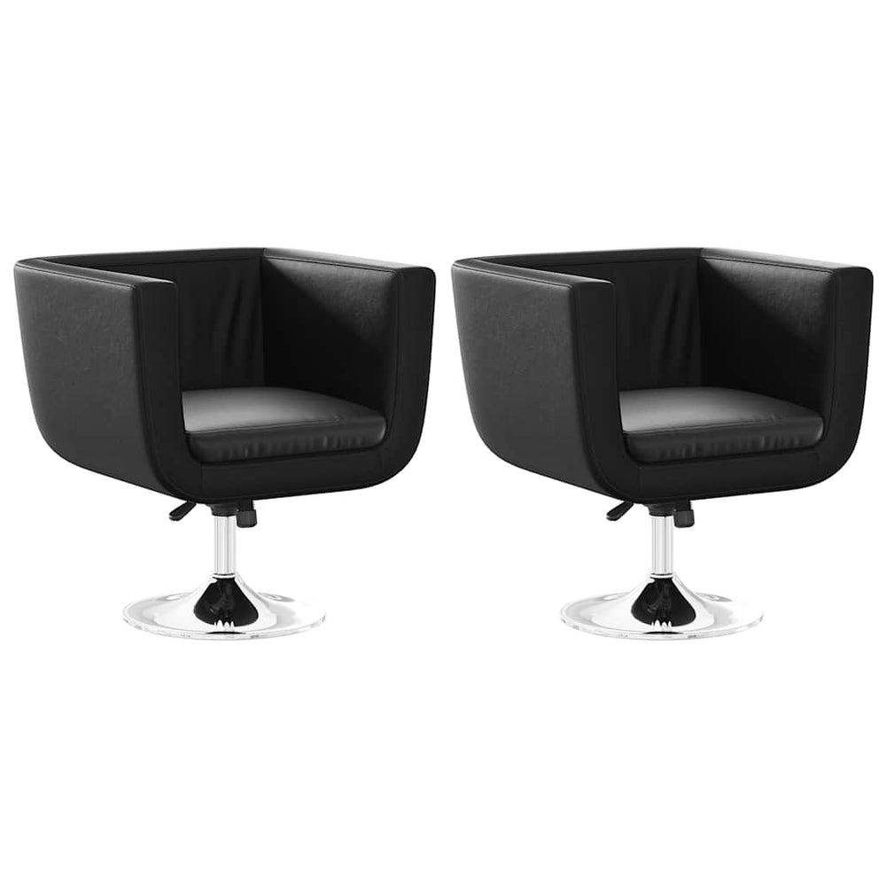 Barsessel 2 Stk. Kunstleder Schwarz