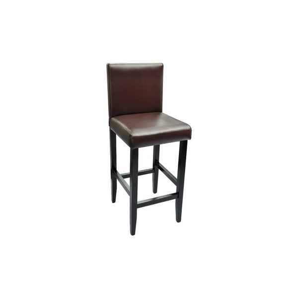 Barhocker Set Dunkelbraun Kunstleder 2er