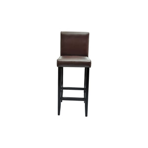 Barhocker Set Dunkelbraun Kunstleder 2er