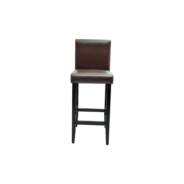 Barhocker Set Dunkelbraun Kunstleder 2er