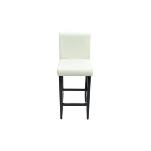 Weiße Kunstleder Barhocker, 2er Set