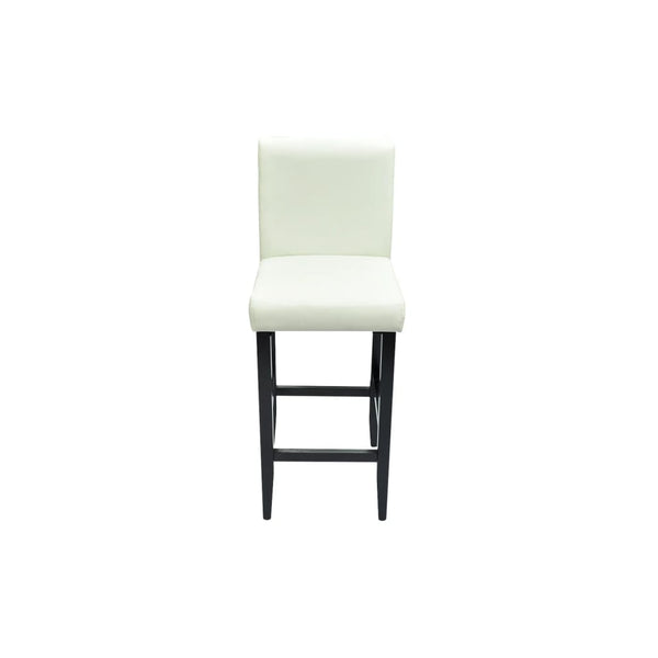 Weiße Kunstleder Barhocker, 2er Set