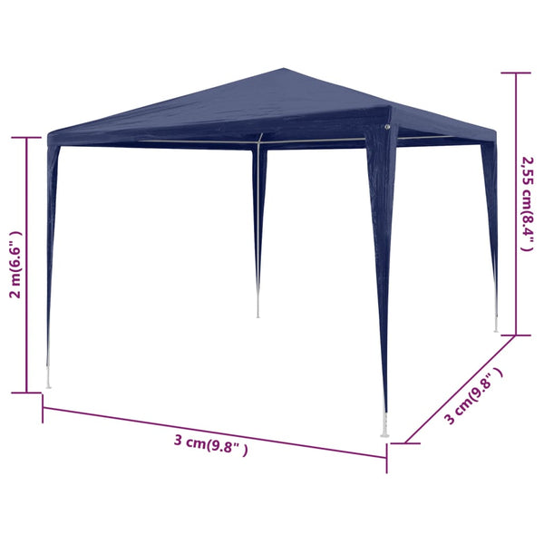Blaues Partyzelt 3x3 m