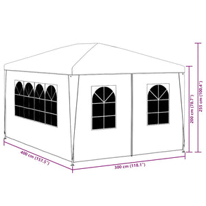 Weißes Partyzelt 3x4 m
