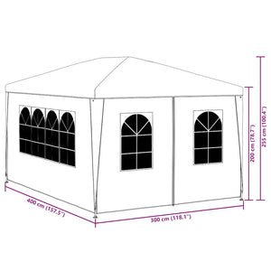 Blaues Partyzelt 3x4 m