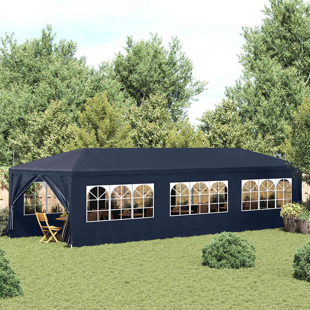 Blaues Partyzelt 3x9 m