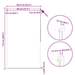 Beige Verdunkelungsrollo 80x175 cm