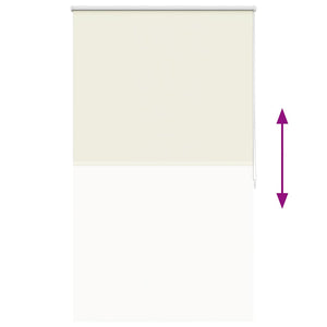 Verdunkelungsrollo 124,4 x 175 cm, Stoffbreite 120 cm, Gebrochen Weiß