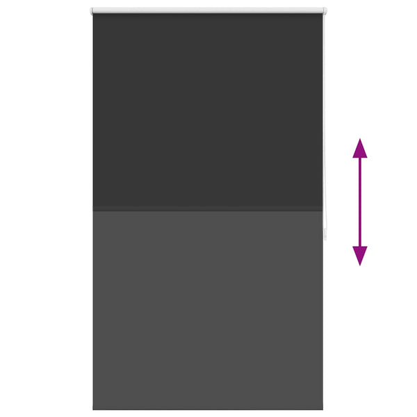Verdunkelungsrollo 124,4 x 175 cm, Stoffbreite 120 cm, schwarz