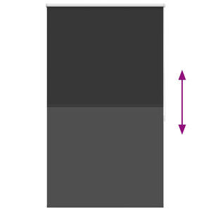 Verdunkelungsrollo 124,4 x 175 cm, Stoffbreite 120 cm, schwarz