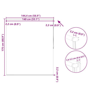 Verdunkelungsrollo 144,4 x 175 cm, Stoffbreite 140 cm, Kaffeebraun