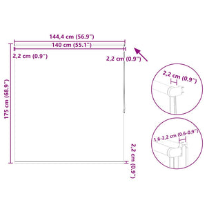 Verdunkelungsrollo 144,4 x 175 cm, Stoffbreite 140 cm, Marineblau
